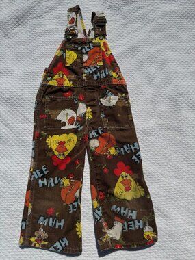 Vintage 1970’s Hee Haw Denim Jean Overalls Bib Youth Kids Size 4
